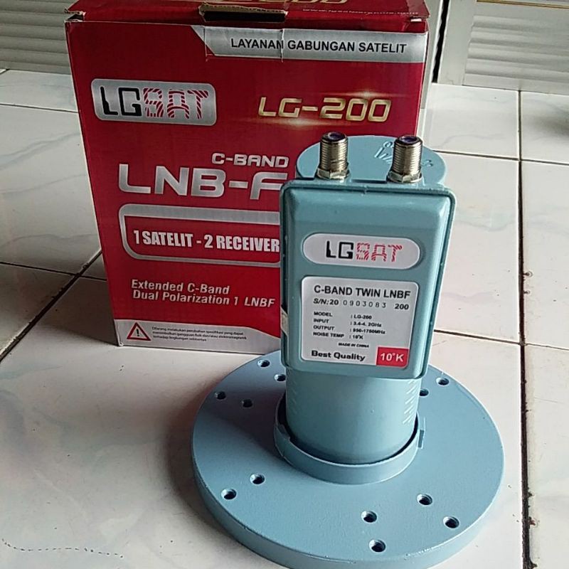LNB C band LGsat 1 satelit untuk 2 TV