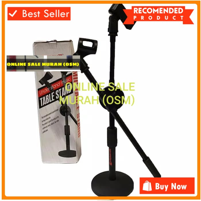 ORIGINAL beyermic stand mic kaki bulat bundar bulet holder standing microphone lantai mik penyangga mic universal mikrophone tiang pegangan tripod asli  Bisa segala MIC Stand Mic Meja BEYERMIC TS-10 kaki bulat besi tinggi 35-60 cm 2 holder mic