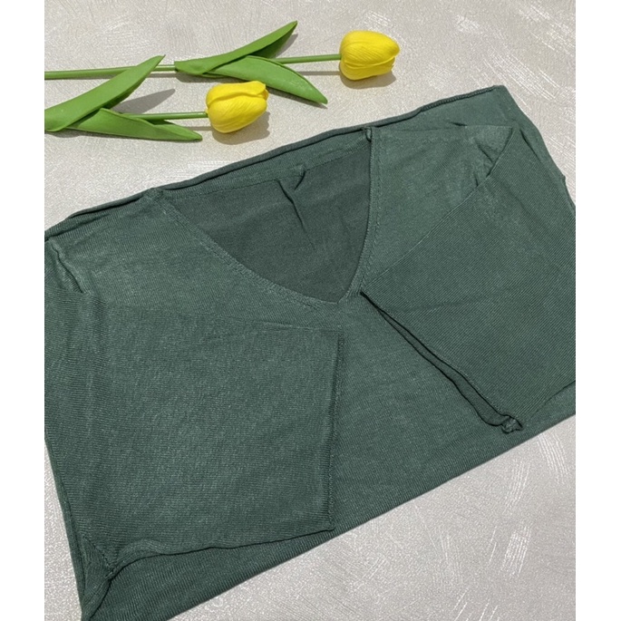 ATASAN KAOS KNITT V NECK IMPORT (BJCNA040)