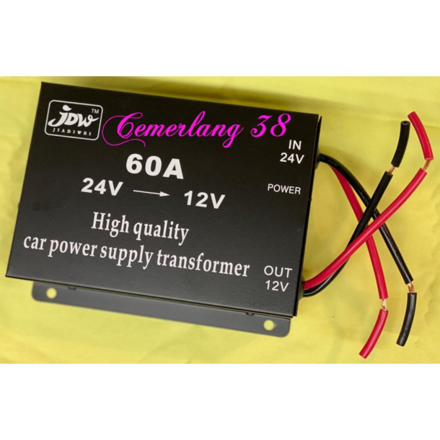 Car Power Supply Transformer 60A DC 24V DC 12V Converter 24 V to 12 V