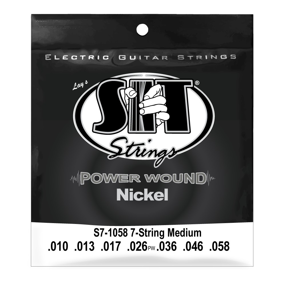 S71058 7-STRING MEDIUM POWER WOUND NICKEL ELECTRIC      SIT STRING