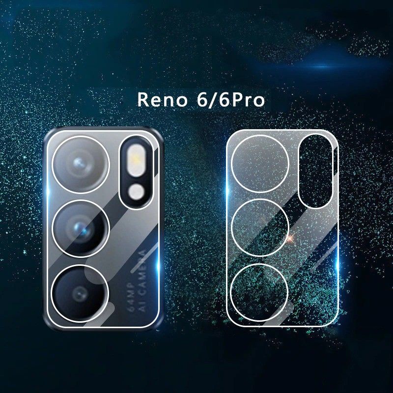 Reno 6 4G 4f 5 Tempered Glass Frame Camera Anti Gores Kaca  full Curved