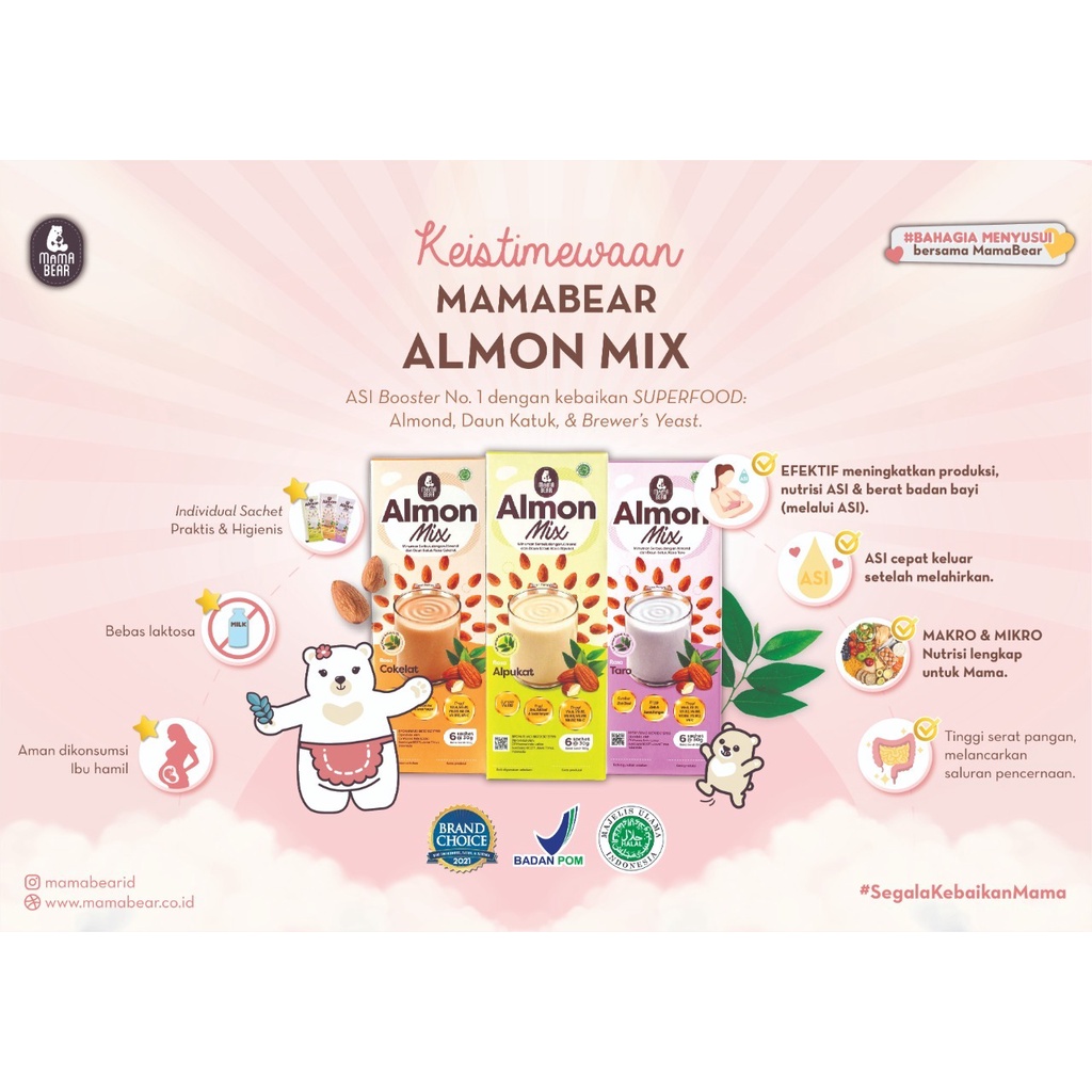 Pelancar Asi / ASI Booster MAMA BEAR Almon Mix / Zoya Mix / Susu / Daun Katuk