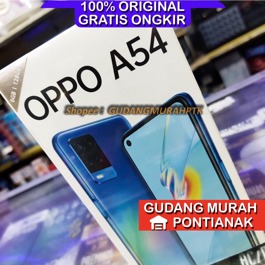 OPPO A54 6/128GB GARANSI RESMI Handphone HP 6GB / 128GB