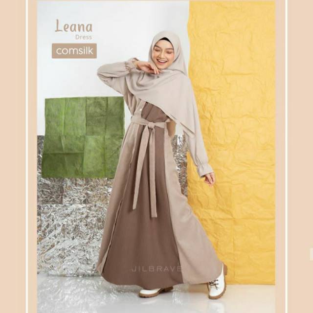 Leana Comsilk by JILBRAVE| Size XL | Gamis Syar'i Jilbrave