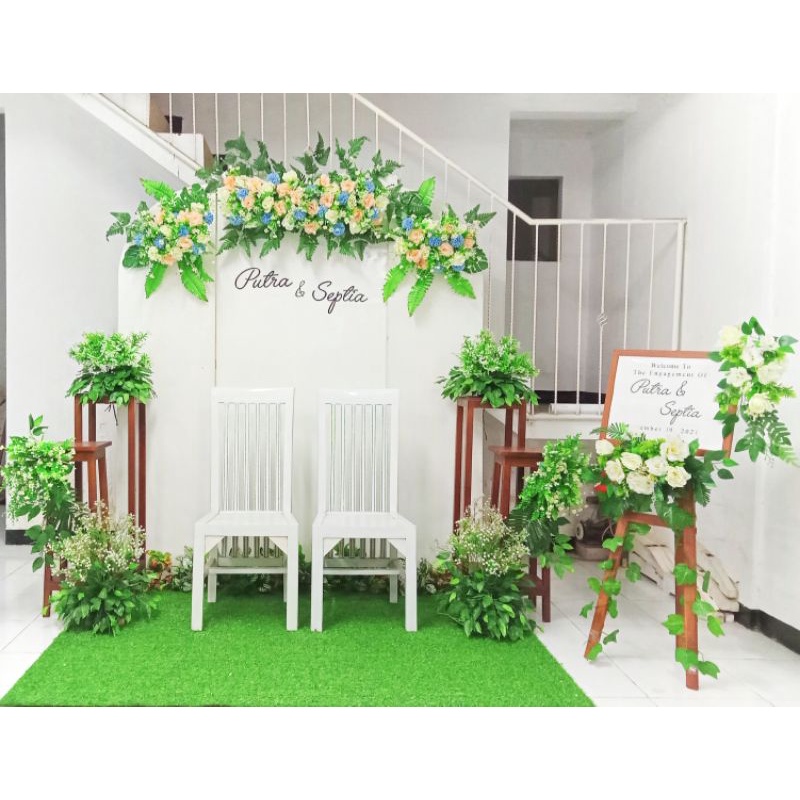 TERMURAH SEWA Backdrop Lamaran/Dekor Papan/Backdrop Khitanan/Bacdrop Wedding Kode A3