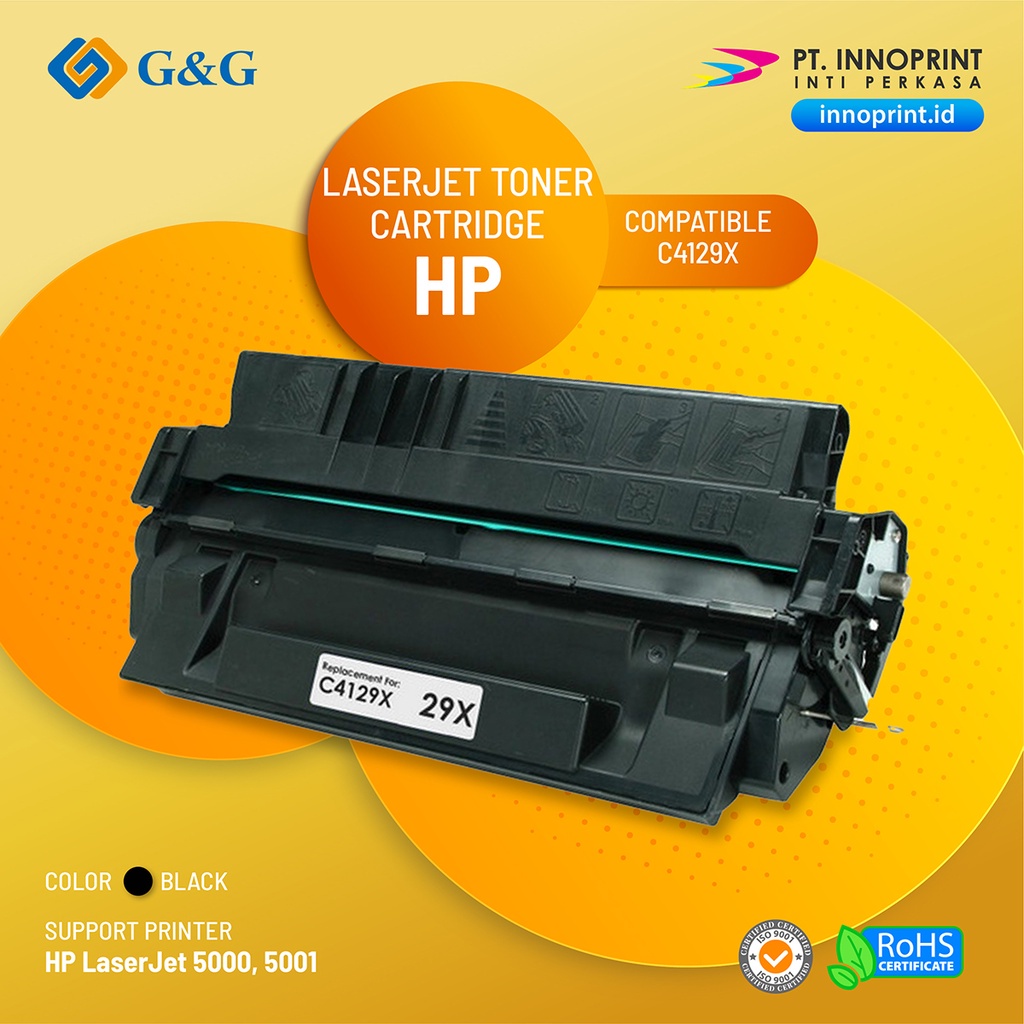 Compatible HP 29 X (C4129X) BLACK for HP LASERJET 5000, 5100 - MENCETAK HINGGA 10.000 LEMBAR