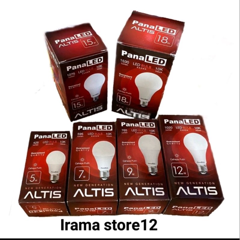 Lampu Led PanaLed Altis 5w 7w 9w 12w 15w 18w / Lampu Led Bulb / Lampu Putih