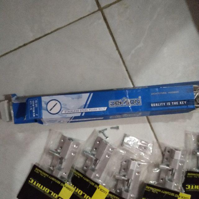 Flush Bold Realock 8+12 Stanlis 304,grendel Tanam,selot Tanam Stanlis Flush Bold Dekson Kunci Selt