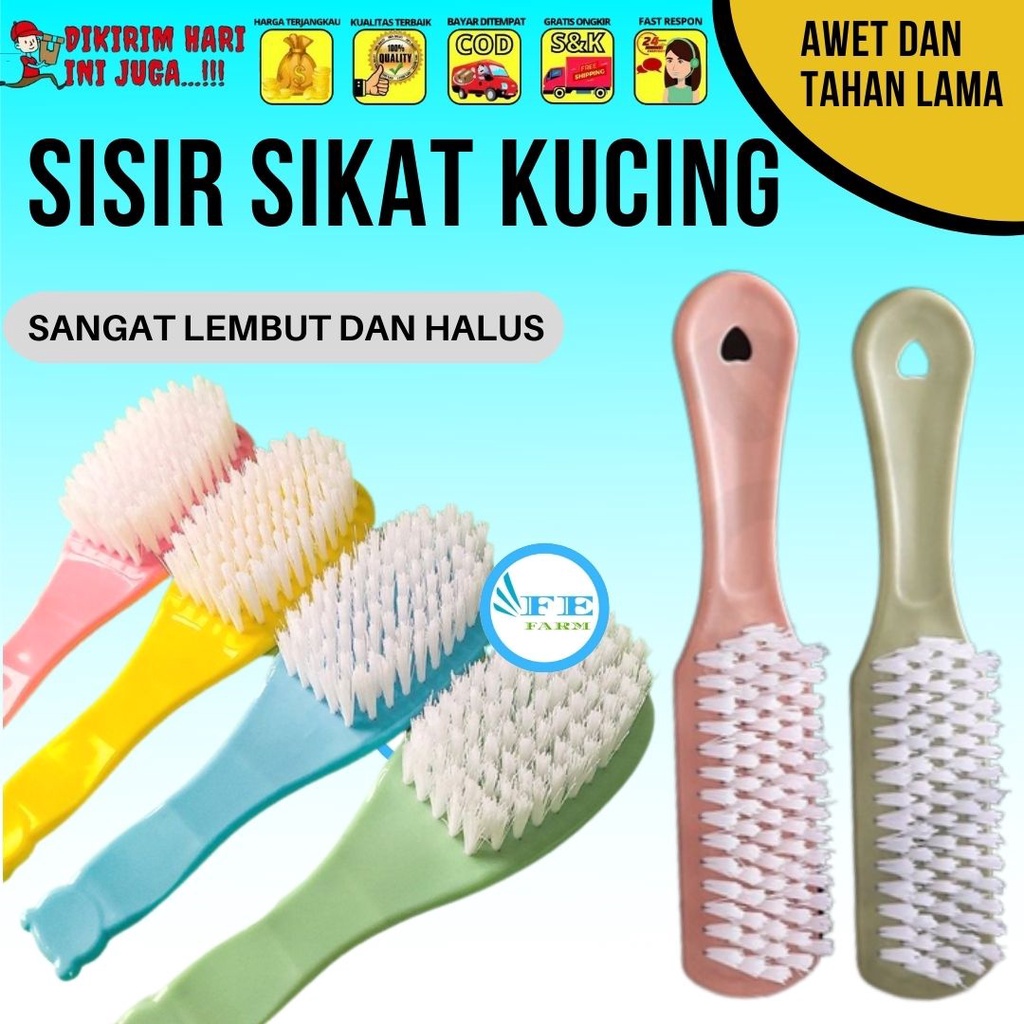 Sikat Pembersih Bulu Kucing Penghilang Bulu Kucing Anjing Kelinci di Baju Sofa 2 VARIAN FEFARM