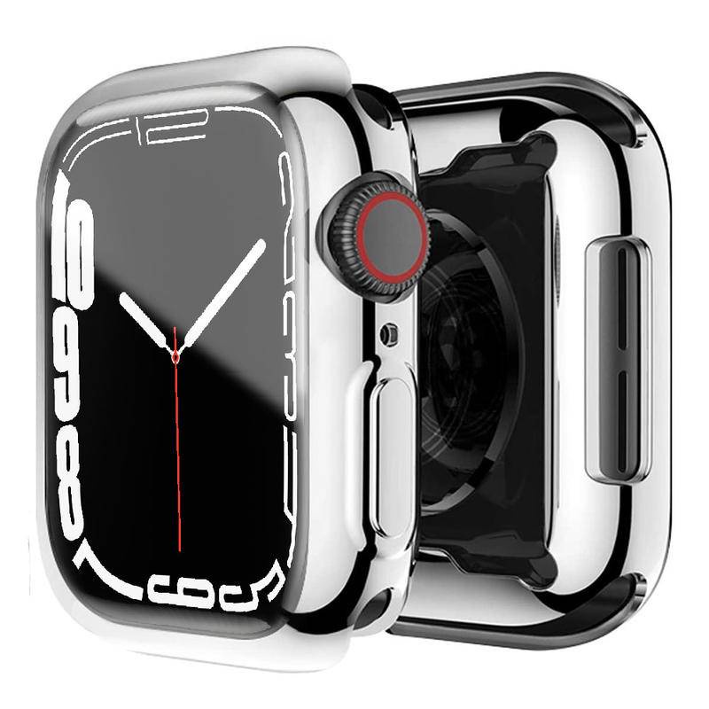 Case Cover Pelindung Layar Tpu 360derajat Untuk Apple Watch7 6 SE 5 4 3 2 41mm 45mm 42mm 38mm 6 5 44mm 40mm