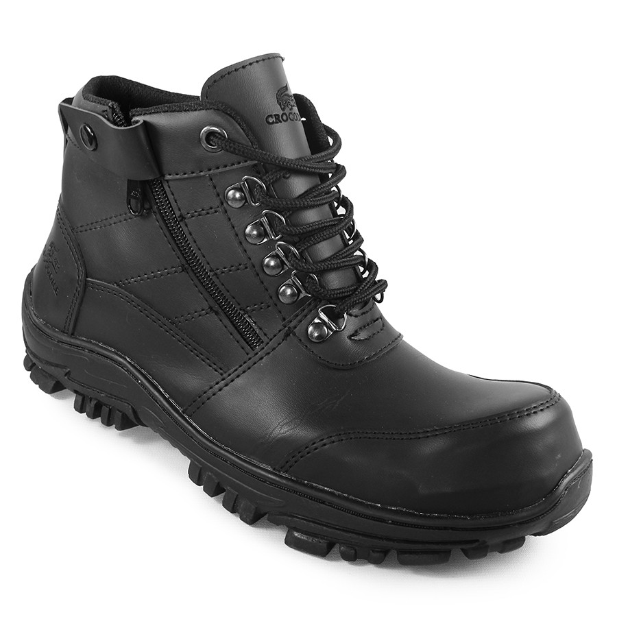 Sepatu Safety Boots Crocodile Zipper Morisey resleting kerja murah Grosir