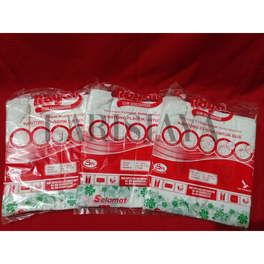 

PALING DIBURU!!! Kantong Plastik Dus Merk Royal (uk dus 20x20)