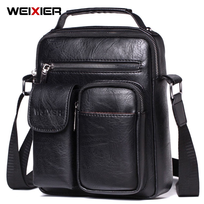 WEIXIER 8633 Tas Selempang Pria Kulit Sling Bag Anti Air WK-SBY