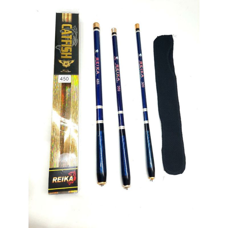 JORAN TEGEK CARBON RUAS PENDEK CATFISH REIKA/GINJIRO 240-450 CM MURAH RUAS 40 CM