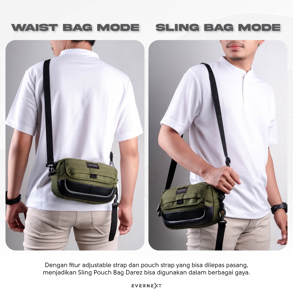 Tas Selempang Cowok Darez Sling Bag Pouch Kantong Pria Waist Bag Distro Multifungsi Outdoor Kerja