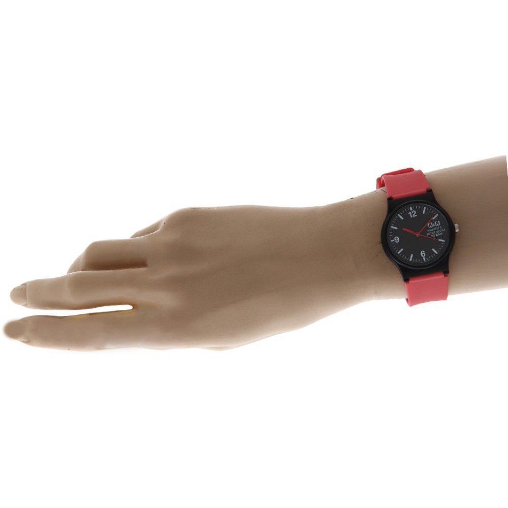 QQ Original VP46J025Y Jam Tangan Wanita - Merah Hitam - Karet