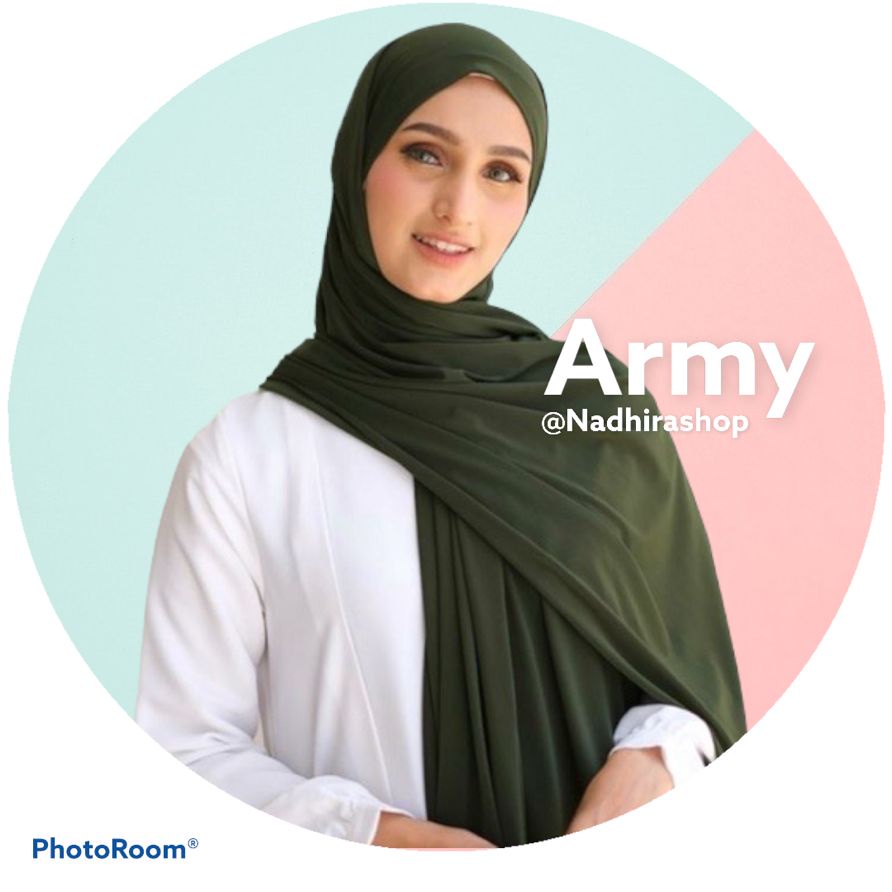 pashmina instan jersey premium size 180x75-PJ instan Army