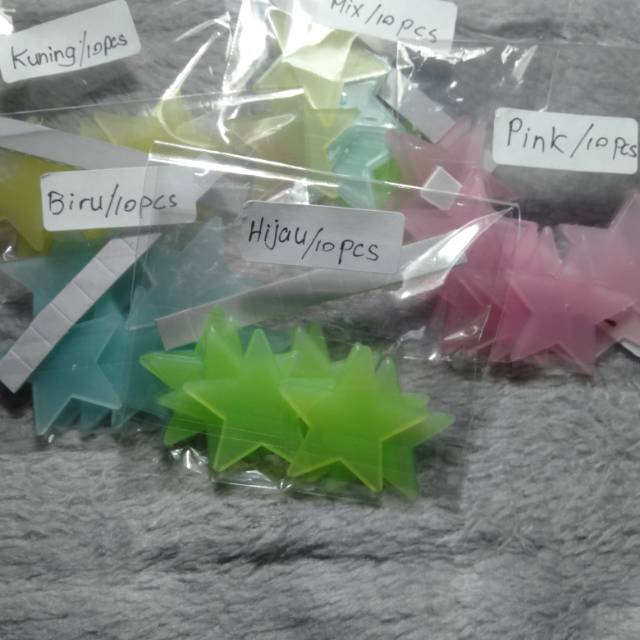 

Stiker bintang glow in the dark murah