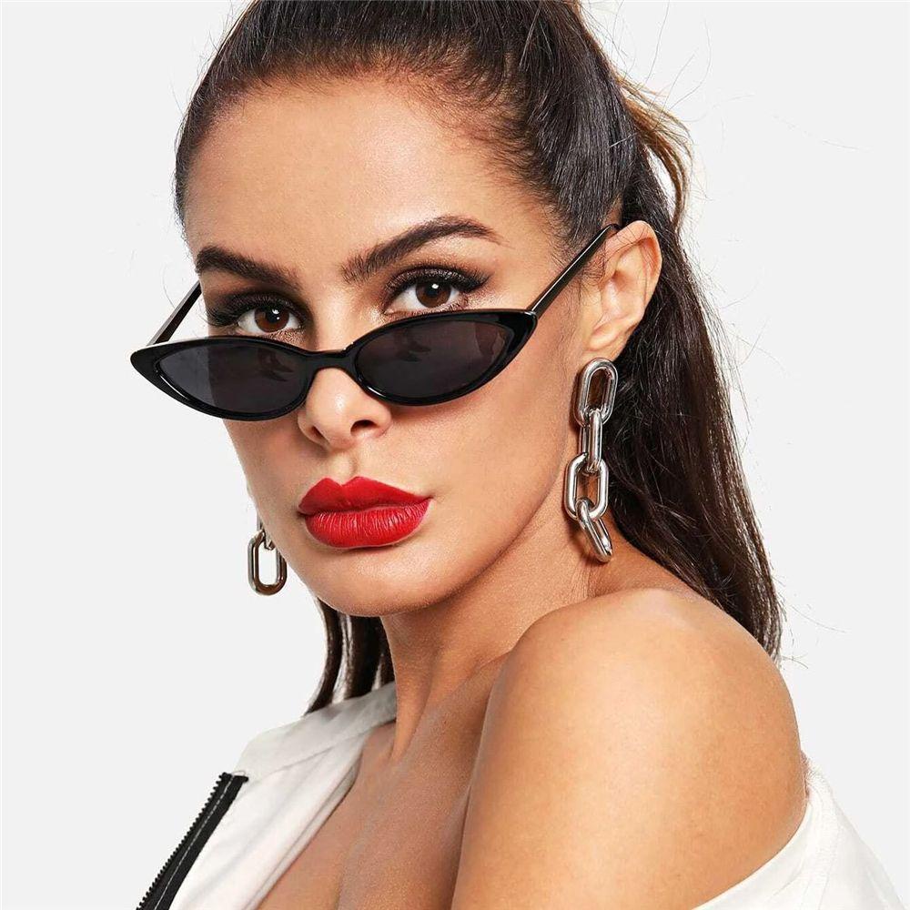 Nanas Kacamata Hitam Untuk Wanita Trendy Streetwear Narrow Fashion Eyewear