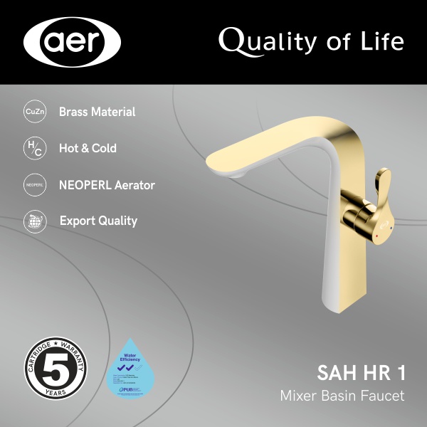AER Kran Wastafel - Kran Air Panas Dingin Luxury Series SAH HR1