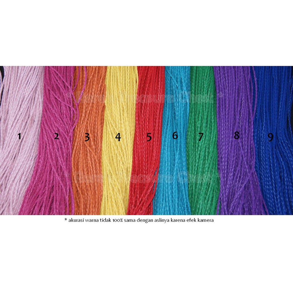 Tali Kepang Bulat 3 mm Warna - Warni