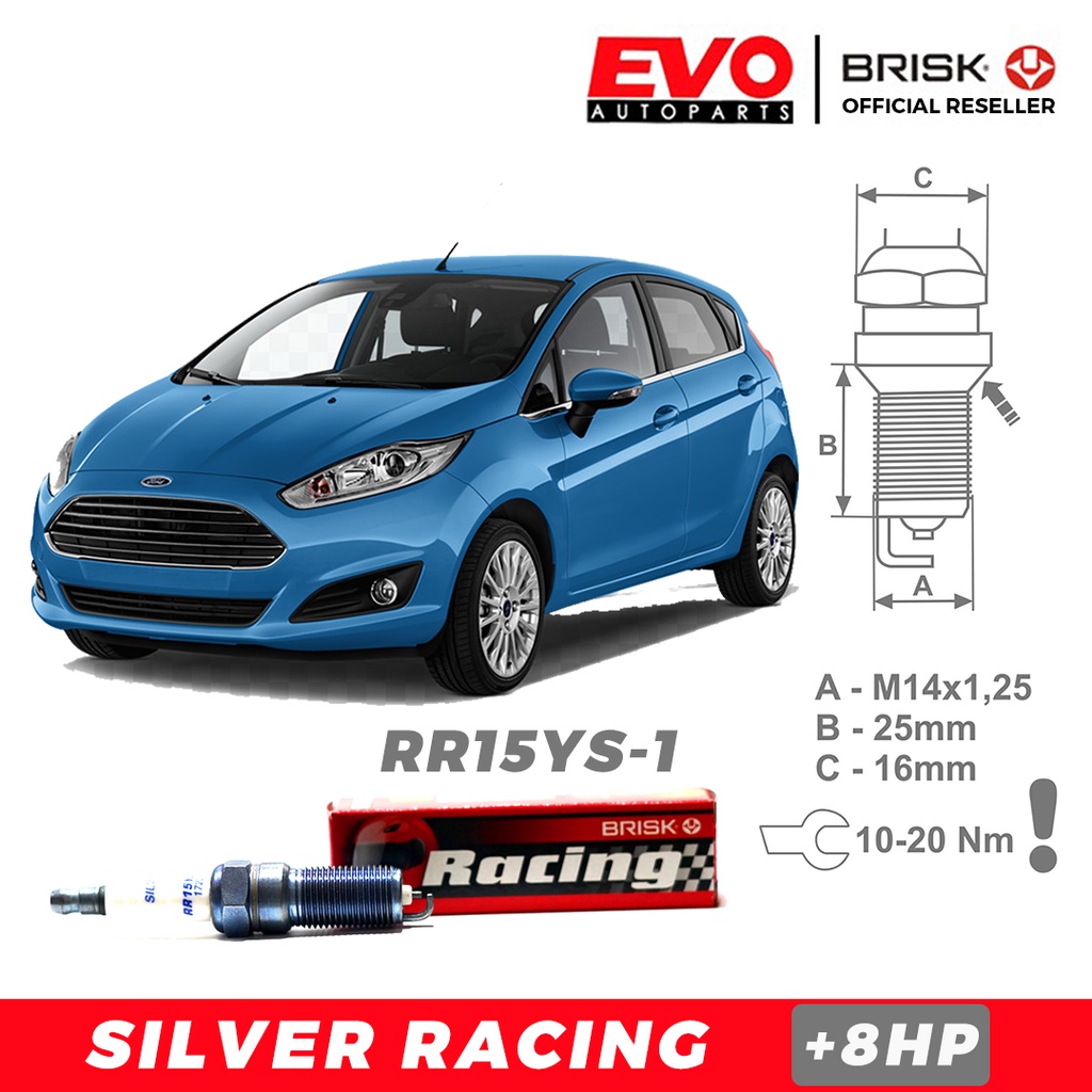 Busi Mobil FORD Fiesta BRISK Silver Racing RR15YS-1