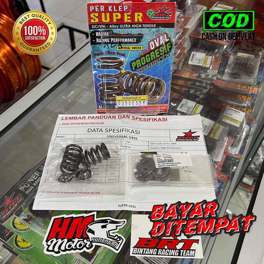 Per Klep BRT KLX 150+ Retainer + Kuku Klep + ganjalan gen 2