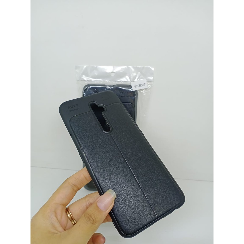 Auto Focus Oppo Reno 2F 6.5 inch Leather Soft Case Oppo Reno2 F Auto Fokus Reno 2F Motif Kulit Jeruk