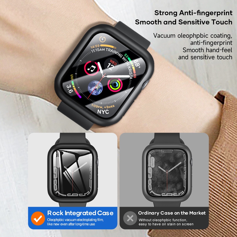 APPLE WATCH Integrated Case with Tempered Glass iWatch 2 in 1 Screen Protector Front Cover