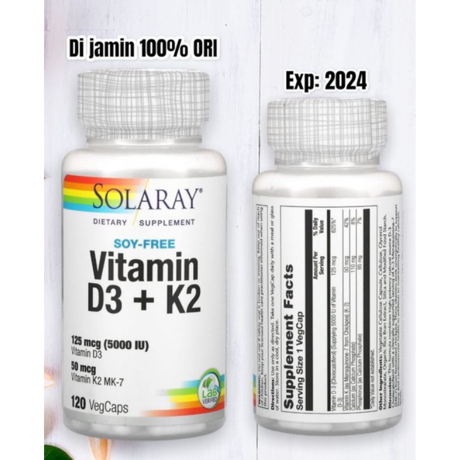 smok | vitamin D3+K2 solaray original 100%