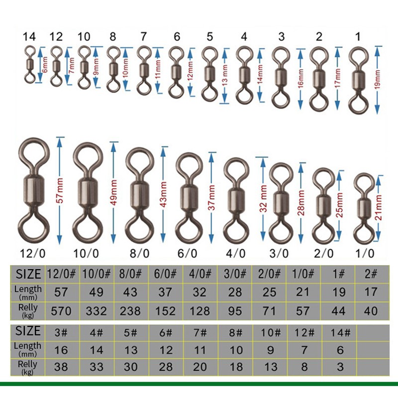 Kili-Kili 100Pcs Kili-Kili Barrel Swivel