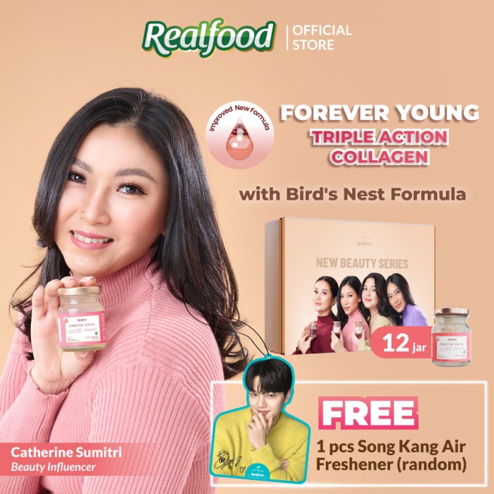 

✨COD✨ Realfood Forever Young Sarang Burung Walet + Kolagen + Gift