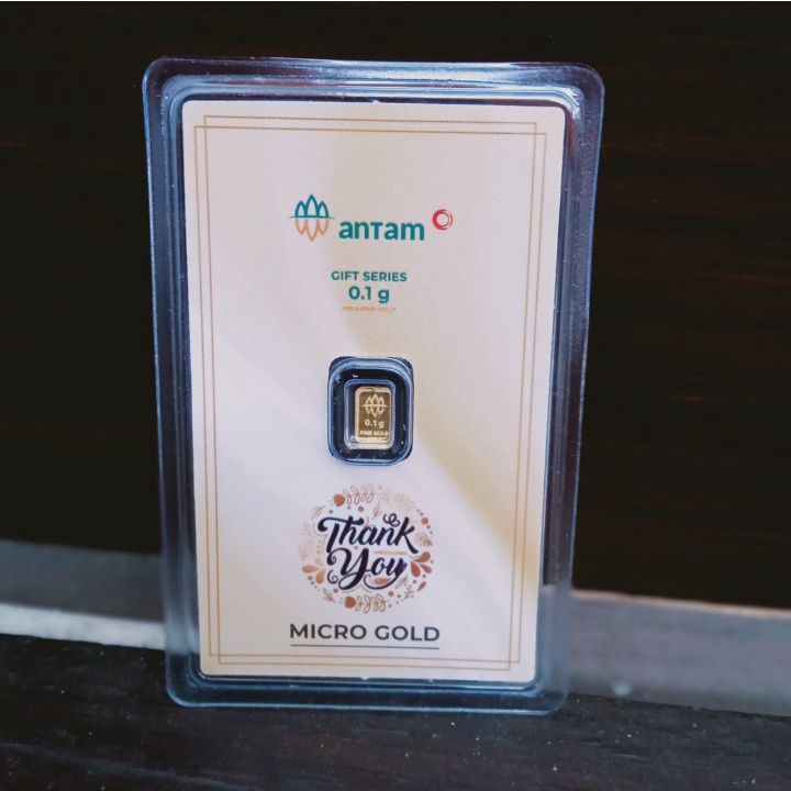 Micro Gold Emas Kita 0,1 Gram 0.1 Gr Resmi Antam x Hartadinata Gift Series Thank You Selamat Terima 