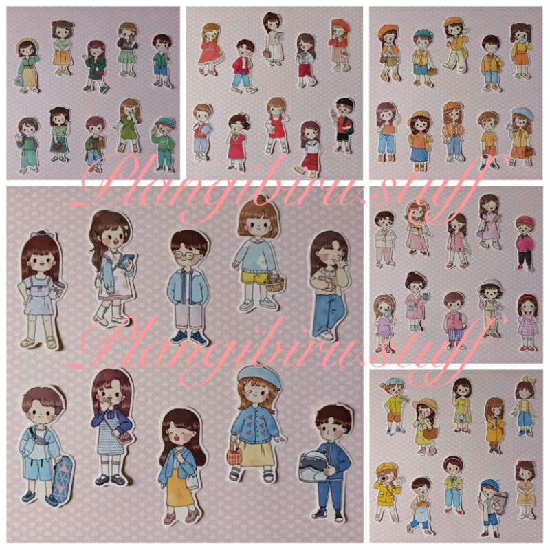 

Die Cut Cute Fashion Boy & Girl