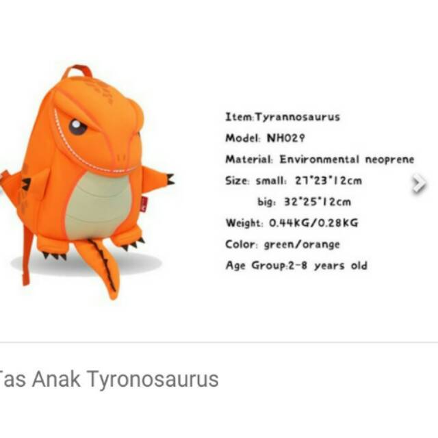 Nohoo Tas Anak Tryonosaurus