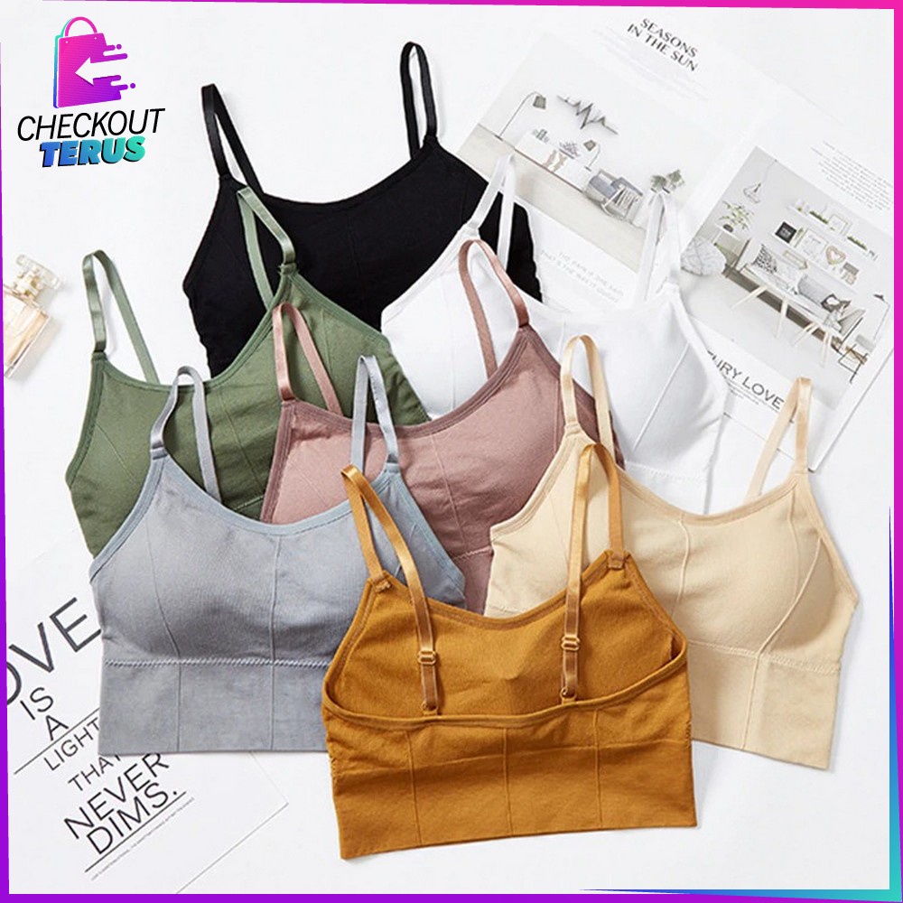 CT P46-49 Bra Renda Bralette Lace Pakaian Dalam Atasan Wanita Bra Crop Top Sport Bra Push Up Tanpa Kawat Bra Olahraga