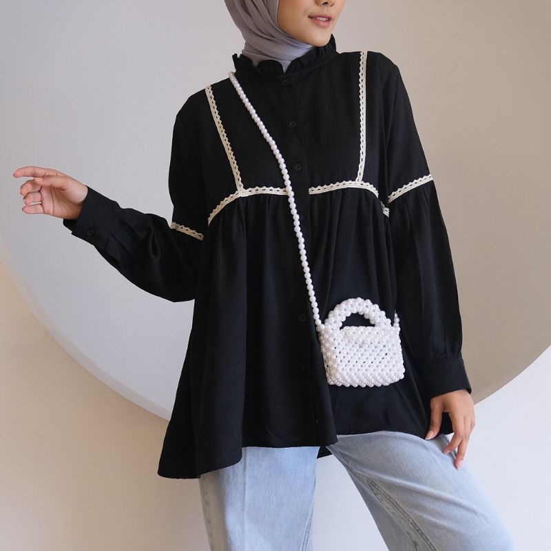 (Preloved) Eclemix Top Sono Basic Shirt Korean Style