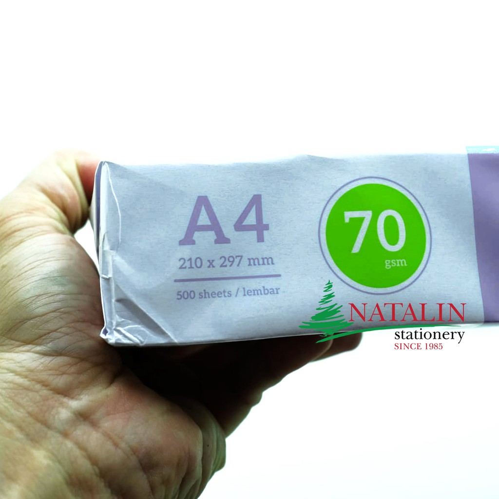 

NATURAL Kertas HVS A4 70 gsm 1 rim 500 lembar sheets / mutipurpose paper photocopy & print