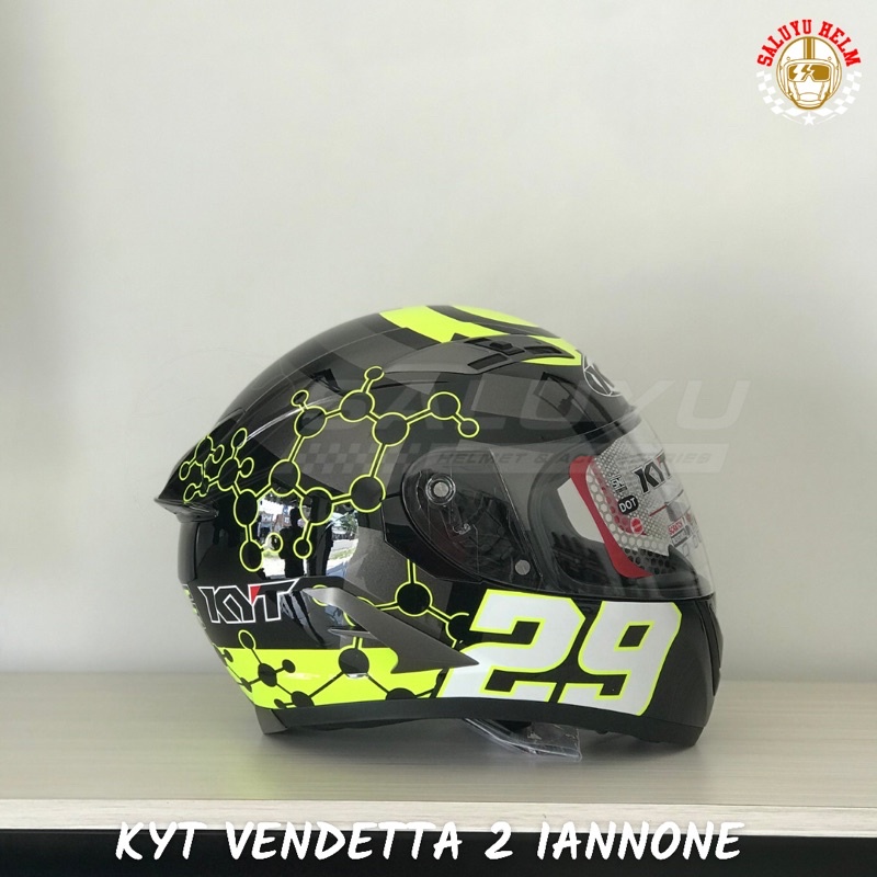 HELM KYT VENDETTA 2 REP. MOTO GP IANNONE - XAVI VIERGE | FULL FACE DOUBLE VISOR | AIR PUMP SYSTEM