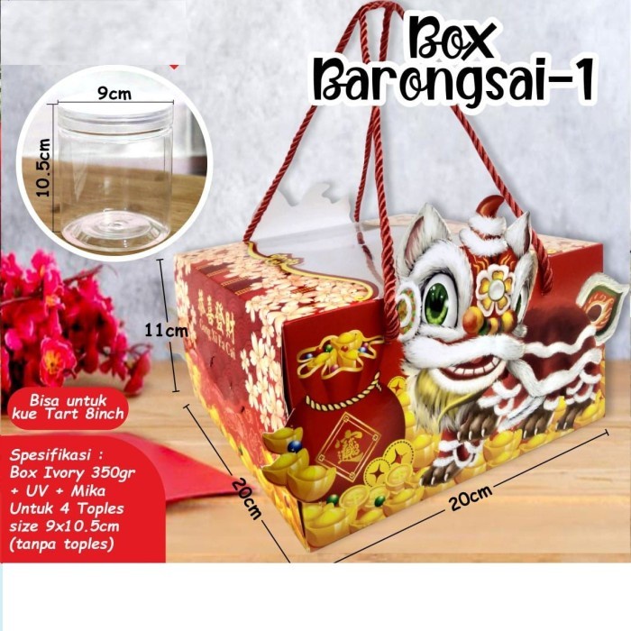 

Box Bolu Cake Toples Hampers Imlek Cny Chinese New Year Lucu Mika 062