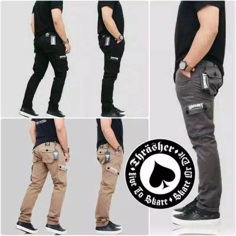 [TERLARIS] CELANA CARGO PANJANG PRIA UKURAN 27-38 PREMIUM QUALITY SLIMFIT COWO SKINNY POLOS COWOK