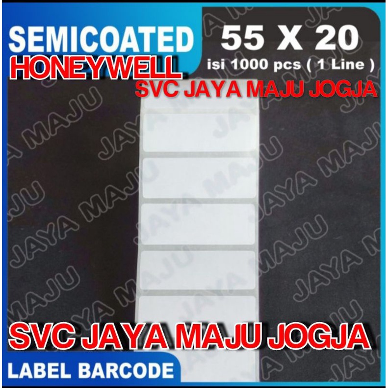 

[ HONEYWELL ] 55 X 20 SEMICOATED - 1 LINE - FACE OUT - ISI 1.000 PCS || CORE 1" || LABEL BARCODE PAKAI RIBBON THERMAL TRANSFER - APOTEK BAJU DISTRO FASHION RESEP OBAT || 55X20 - PC42D PC42 D PC42T PC42 T PC43T PC43 T - ISI 1000 PCS