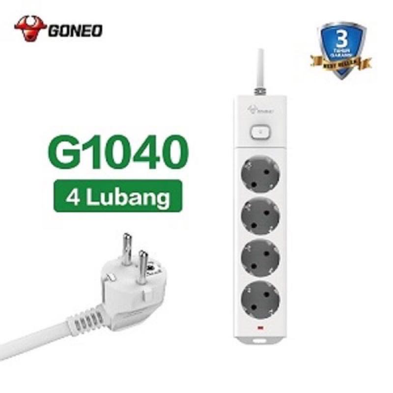 GONEO Stop Kontak/Power Strip 4 Lubang Colokan G1040 Dengan Kabel (1.5m / 3m / 5m) GONGNIU