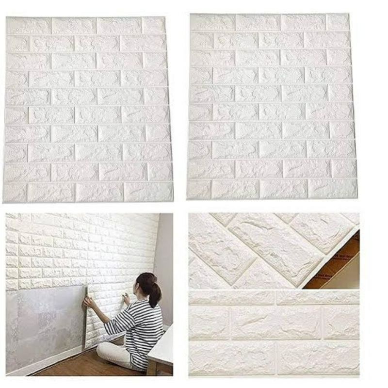 WALPAPER DINDING 3D BRICK FOAM 70X77CM