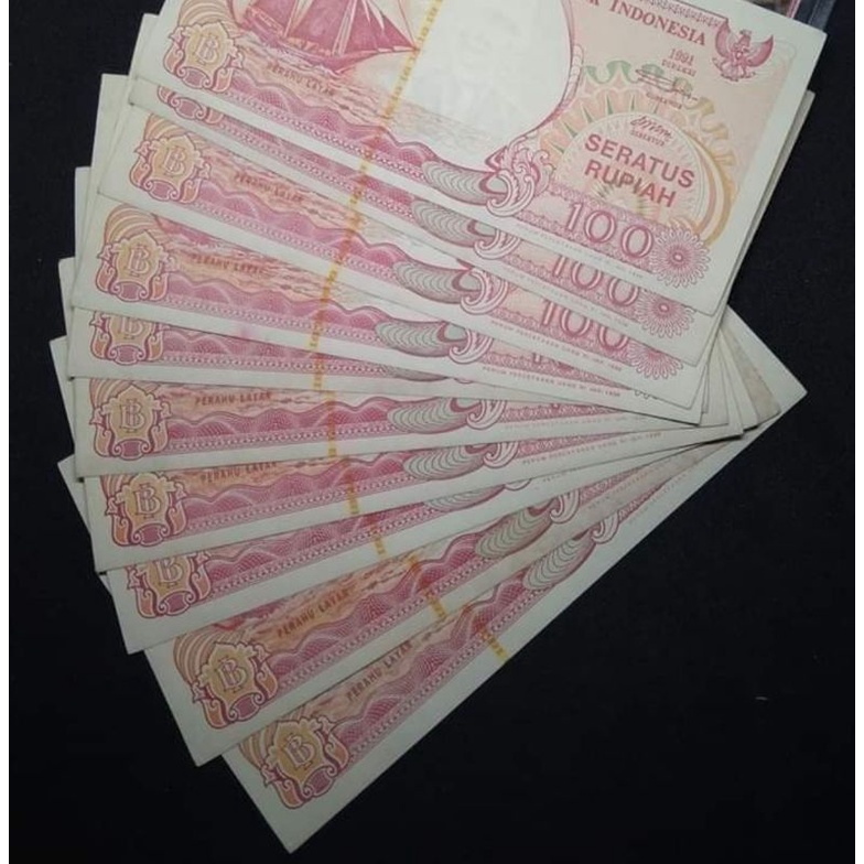 Uang Uka Uka 100 Rupiah Tahun 1991 Perahu Layar Gress