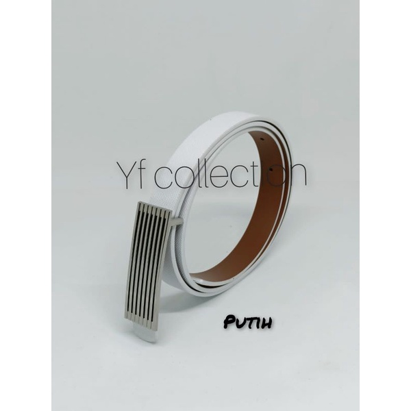 IKAT PINGGANG GESPER SABUK BELT DRESS WANITA KULIT PU 2CM 016 SILVER