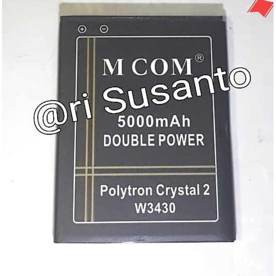 Battery Batre Baterai Double Power Mcom Polytron PL5P4 PL-5P4 W3430 cyristal 2