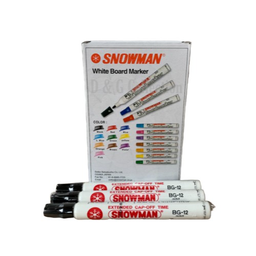 

SPIDOL SNOWMAN WHITE BOARD MAKER HITAM BG 12