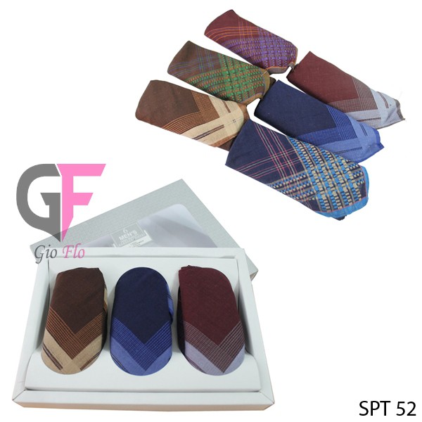 GIOFLO Handkerchief For Mens Katun Kombinasi Warna Isi 6 PCs Multicolor / SPT 52